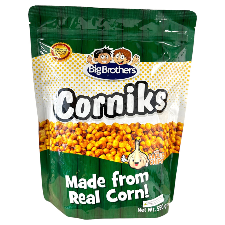 Big Brothers - Corniks with Garlic Chips 550 G