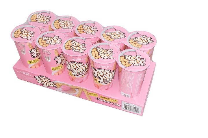 Meiji Yanyan Strawberry Creme Pack (10x2oz)