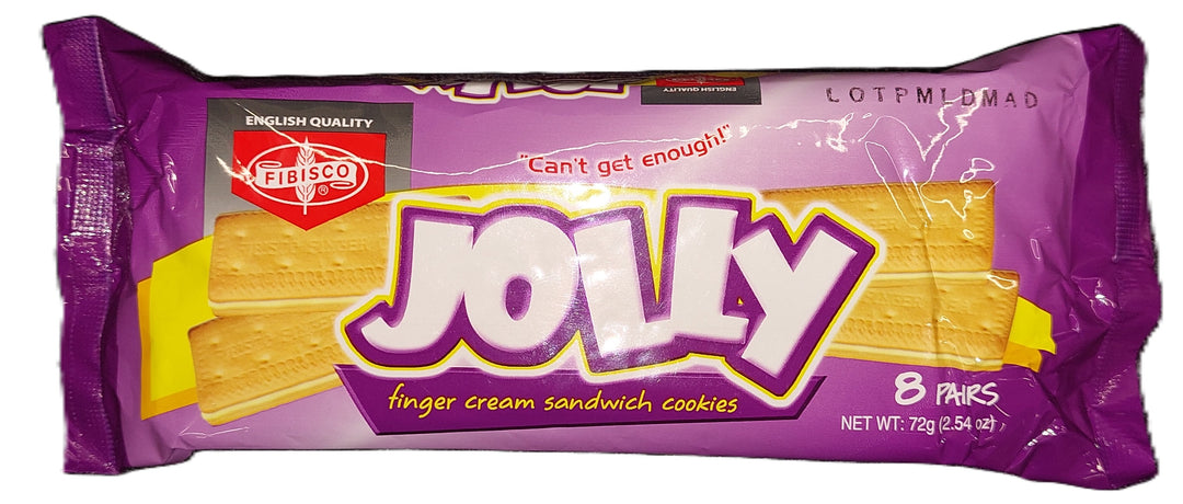 Fibisco Jolly Finger Cream Sandwich Cookies (8 Bars) 72g