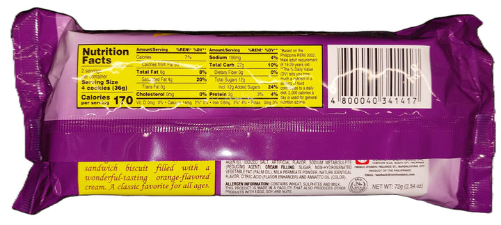 Fibisco Jolly Finger Cream Sandwich Cookies (8 Bars) 72g