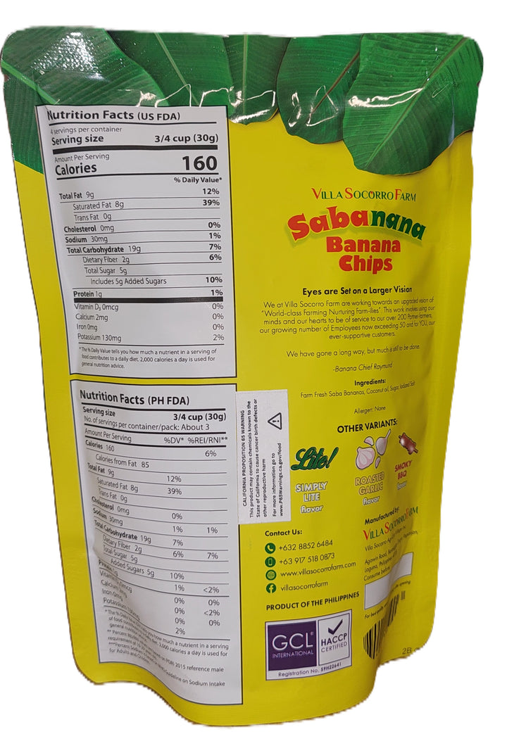 Villa Socorro Farm - Sabanana Banana Chips 100 G