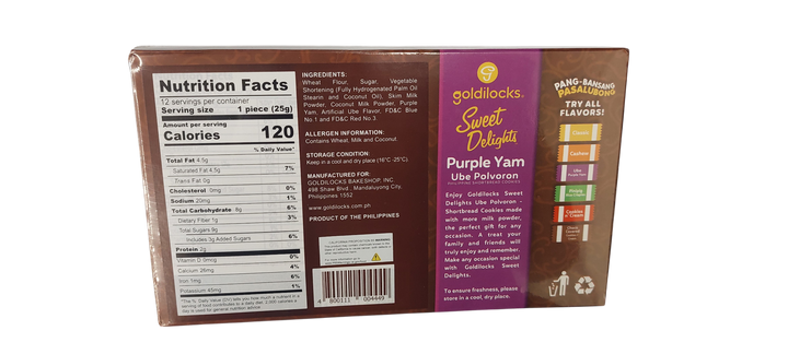 Goldilocks - Ube Polvoron 12 PCS 10.60 OZ