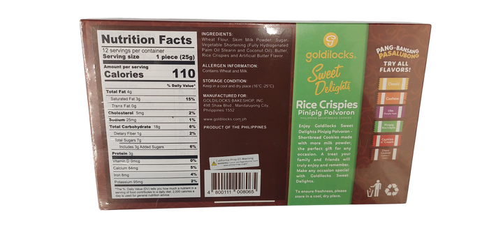 Goldilocks - Pinipig Polvoron 12 PCS 10.58 OZ