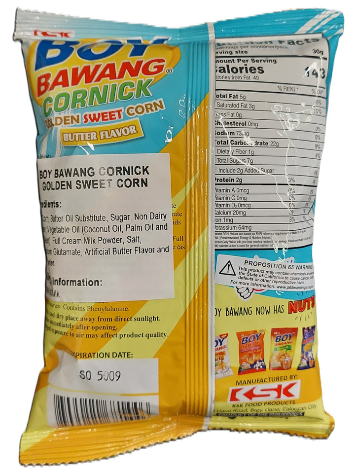 Boy Bawang - Golden Sweet Corn Butter Flavor 3.53 OZ (100g)
