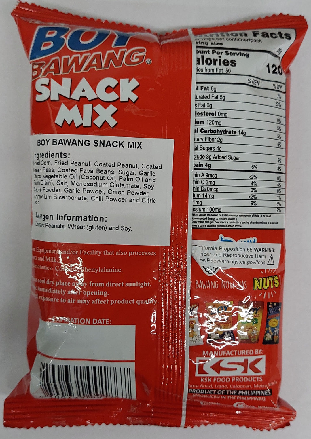 Boy Bawang - Snack Mix with Real Garlic Chips 2.99 OZ (85g)