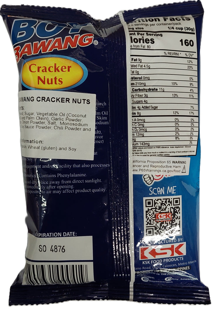Boy Bawang - Cracker Nuts with Real Garlic Chips 2.99 OZ (85g)