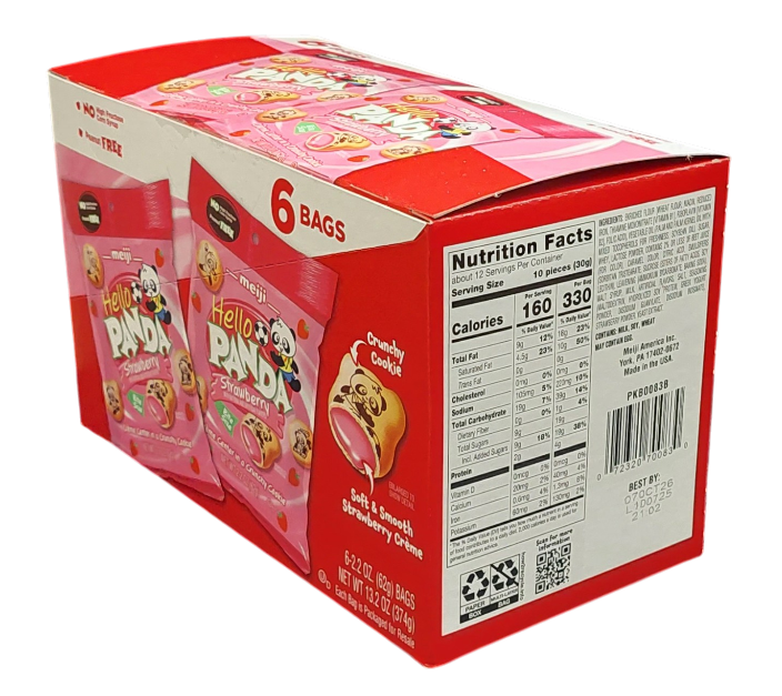 Meiji Hello Panda Strawberry Flavor 374g/13.2oz