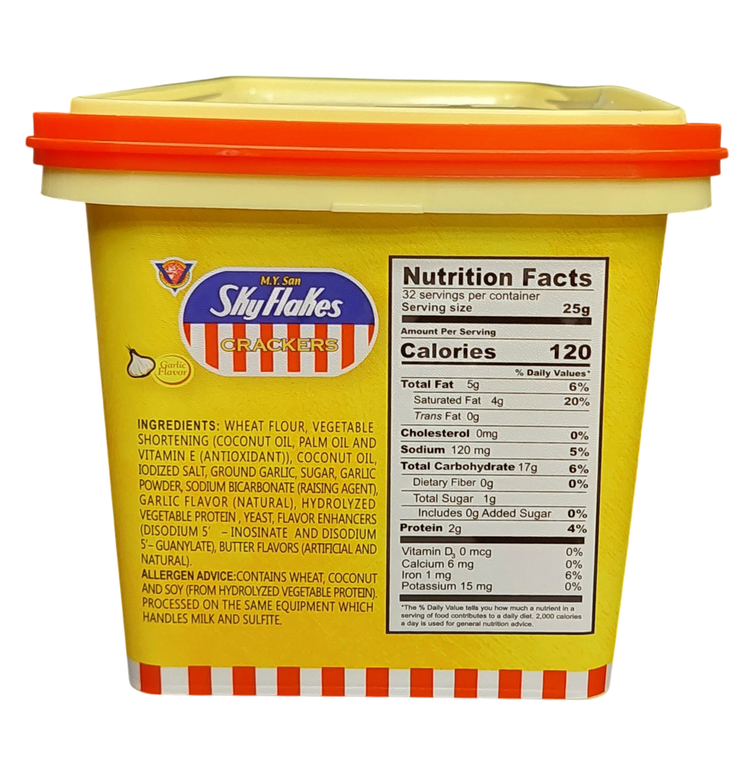 M.Y. San Skyflakes Crackers Garlic Flavor 800g/28.21oz