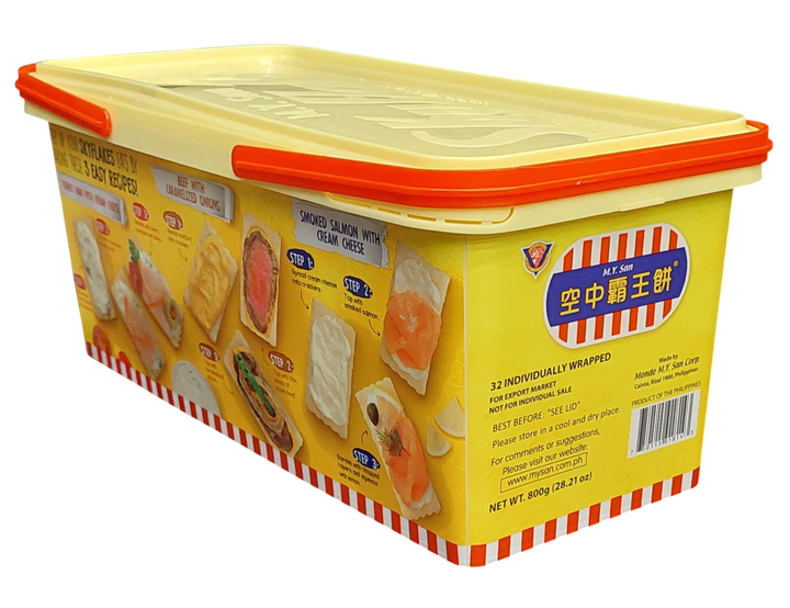 M.Y. San Skyflakes Crackers Garlic Flavor 800g/28.21oz