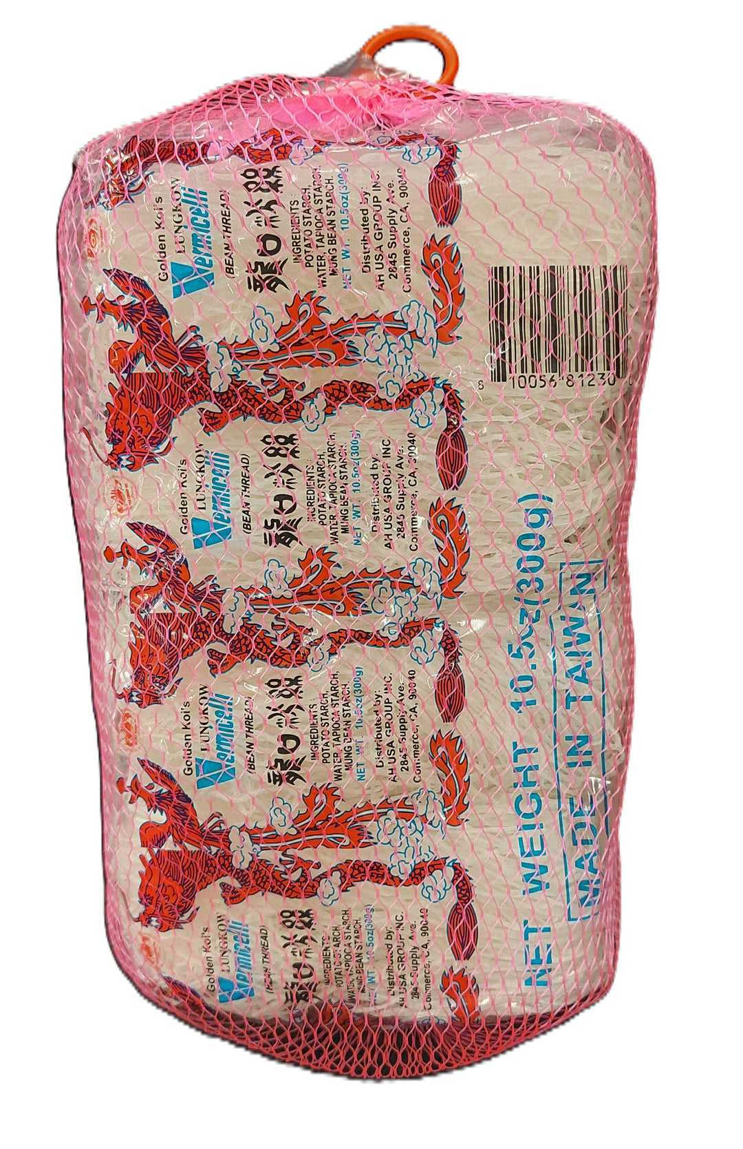 Golden Koi Lungkow Vermicelli Bean Thread (Pink Net) 300g / 10.5 oz