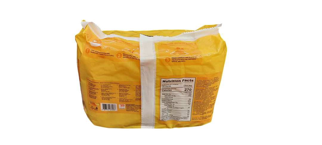 Lucky Me Pancit Canton Chow Mein Noodles - Original Flavor 360g / 12.7oz (6 Packs)