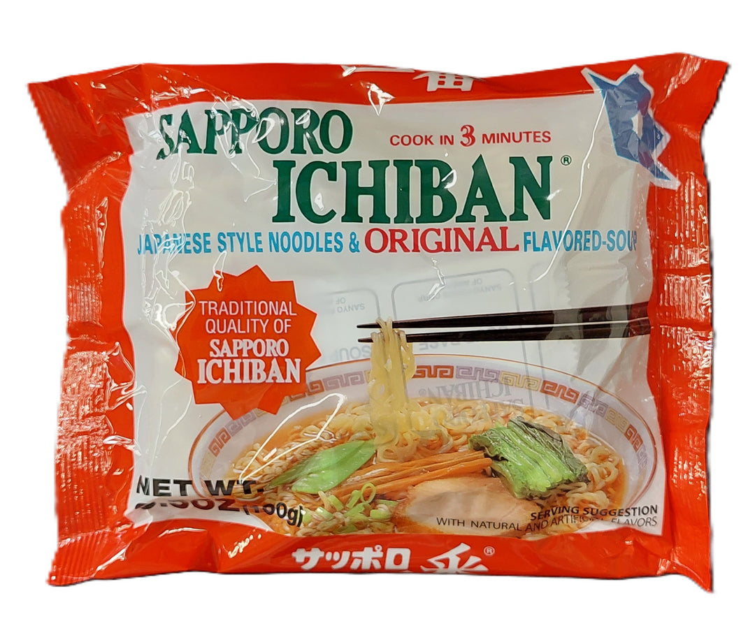 Sapporo Ichiban Japanese Style Noodles &amp; Original Flavored Soup 100g / 3.5oz