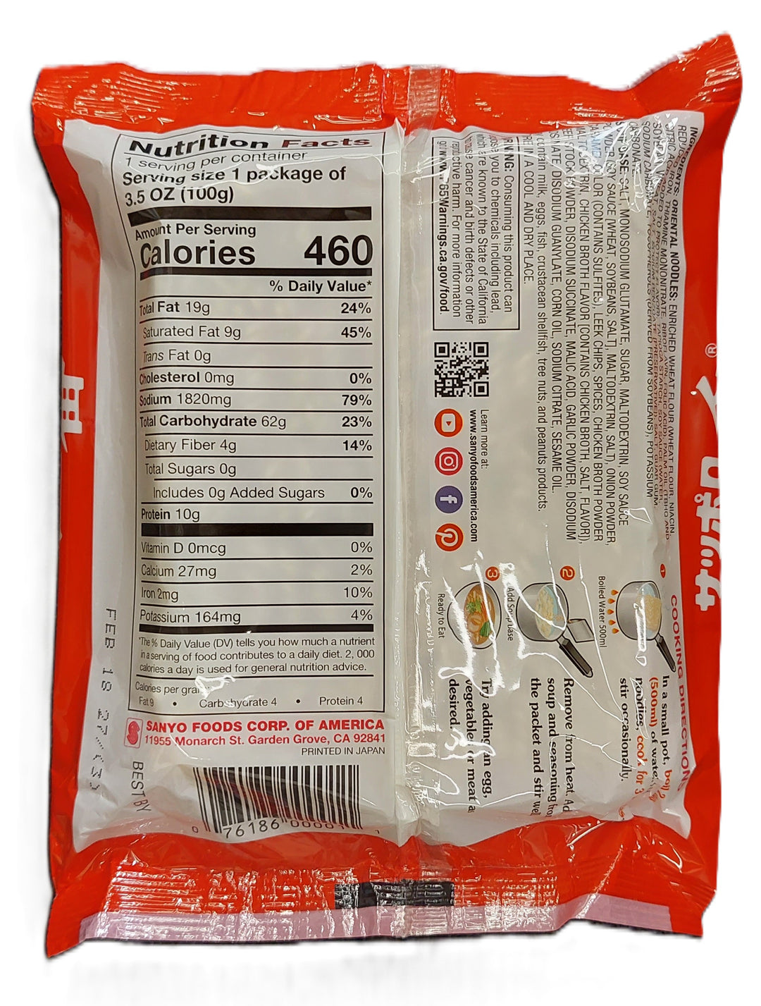Sapporo Ichiban Japanese Style Noodles &amp; Original Flavored Soup 100g / 3.5oz