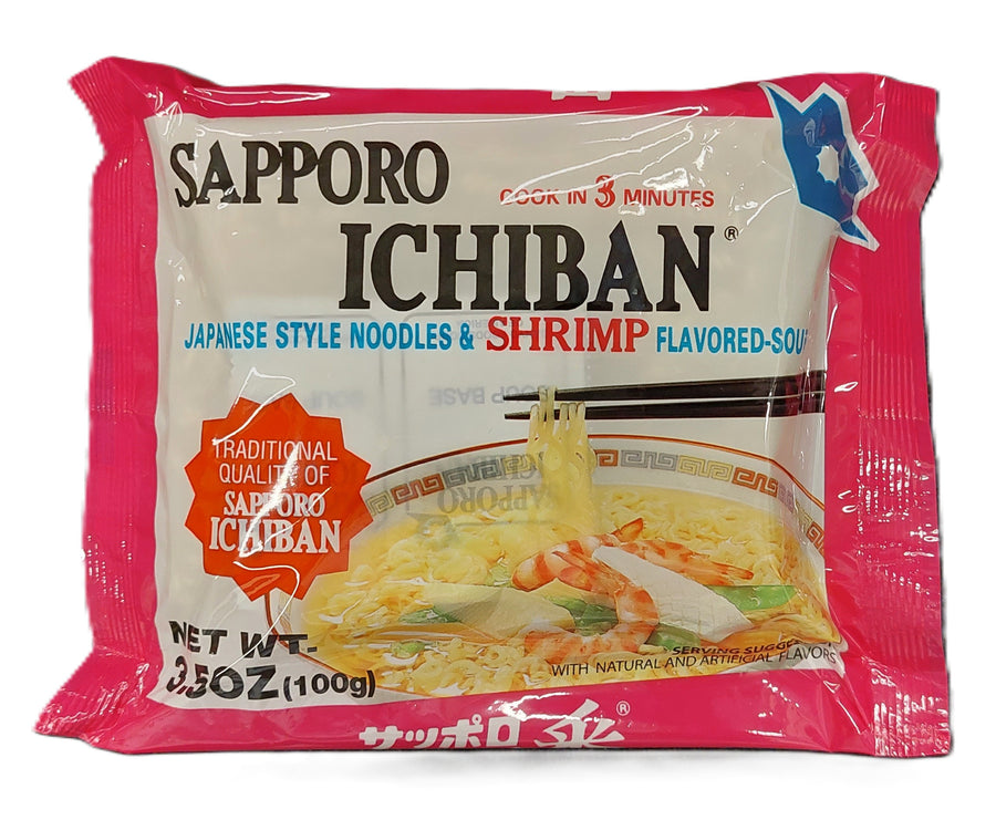 Sapporo Ichiban Japanese Style Noodles & Shrimp Flavored Soup 100g / 3.5oz
