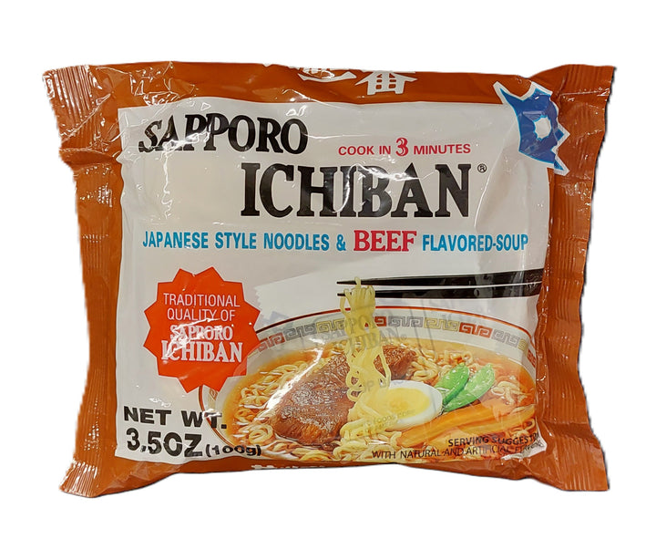 Sapporo Ichiban Japanese Style Noodles &amp; Beef Flavored Soup 100g / 3.5oz