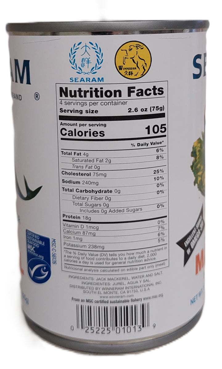 Searam Mackerel (Jack-Jurel) in Brine 15oz