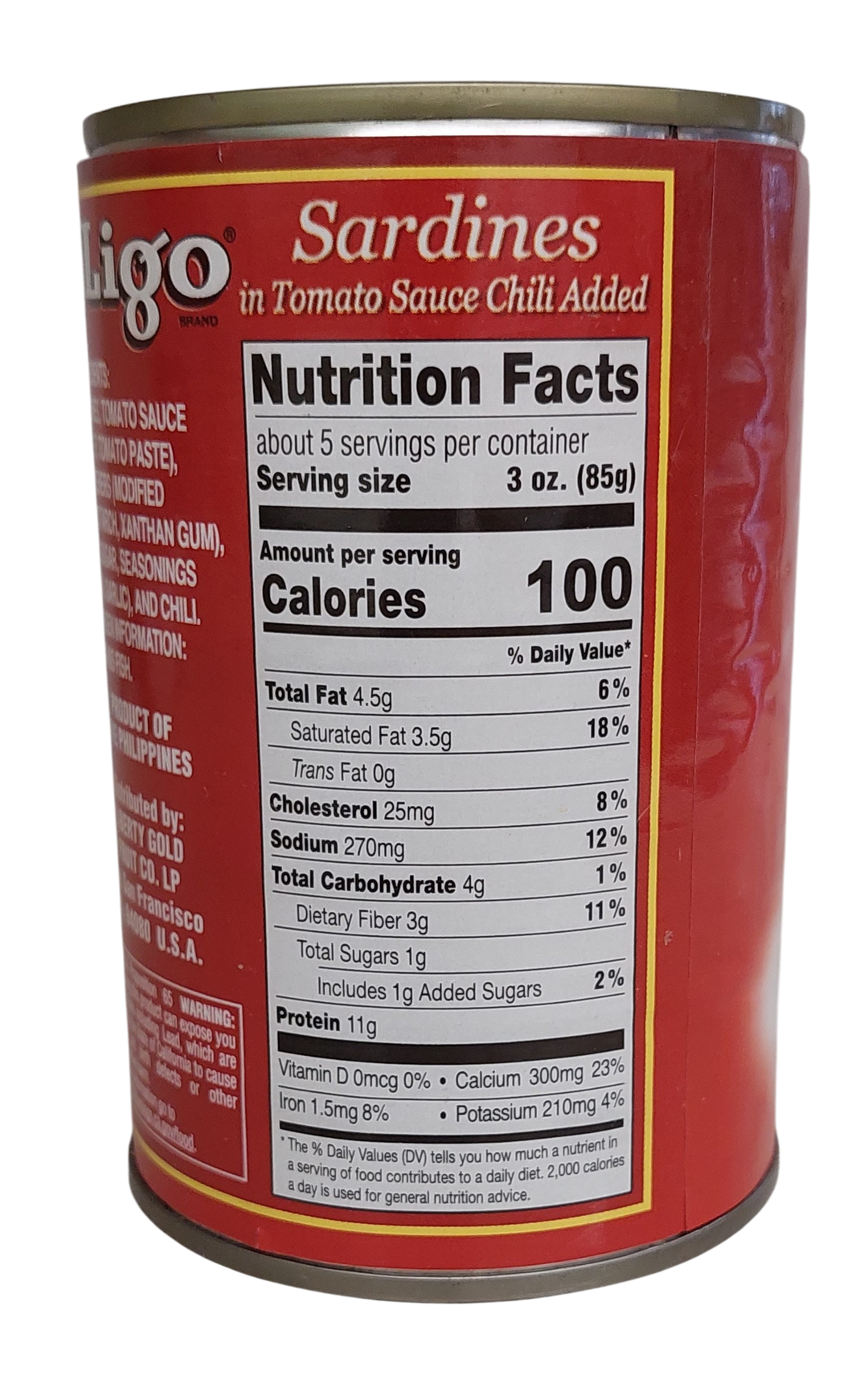 Ligo Sardines in Tomato Sauce Chili Added (Big) 425g