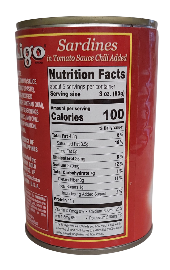 Ligo Sardines in Tomato Sauce Chili Added (Big) 425g