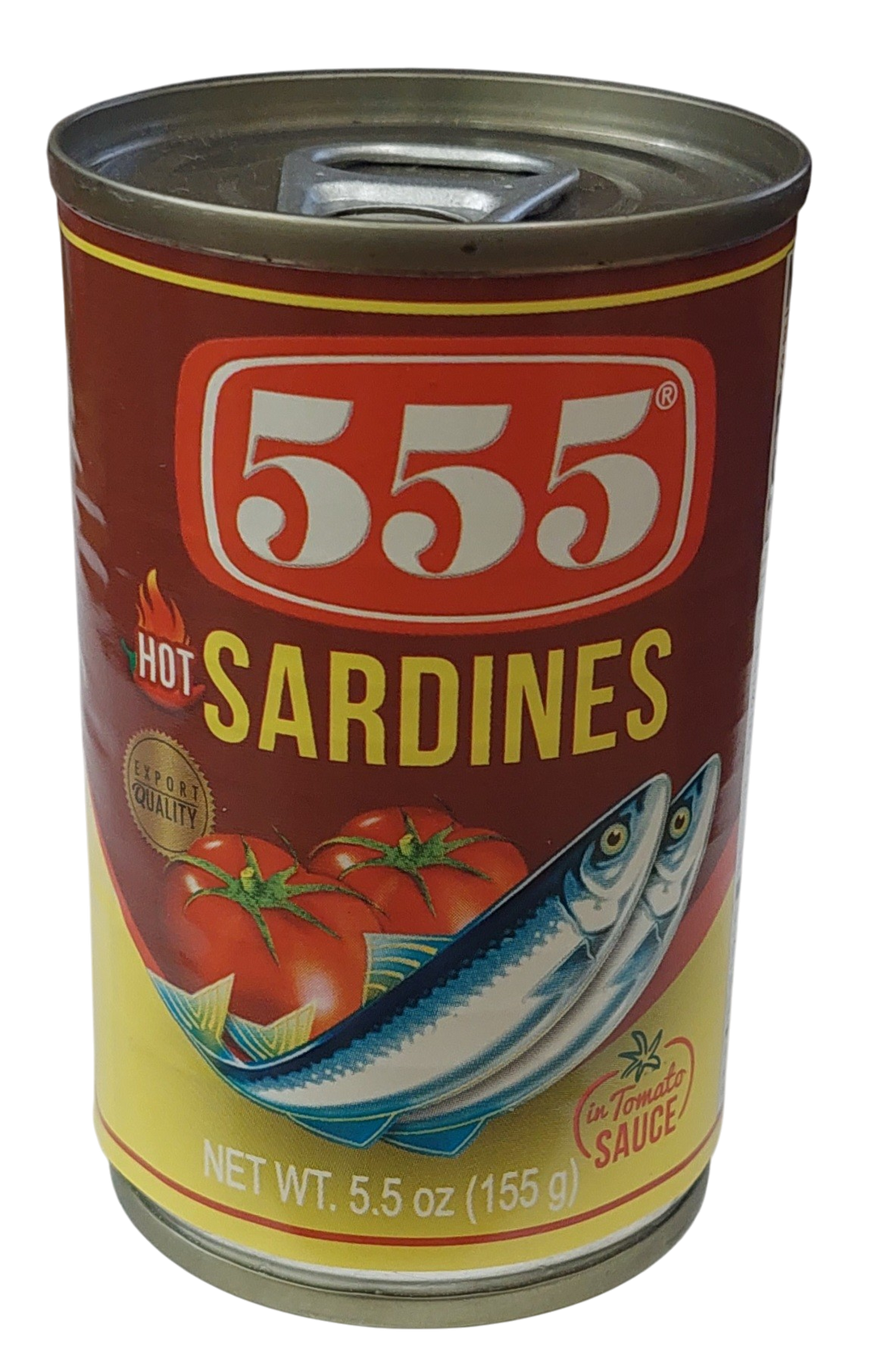 555 SARDINES IN TOMATO SAUCE (HOT) 155GM