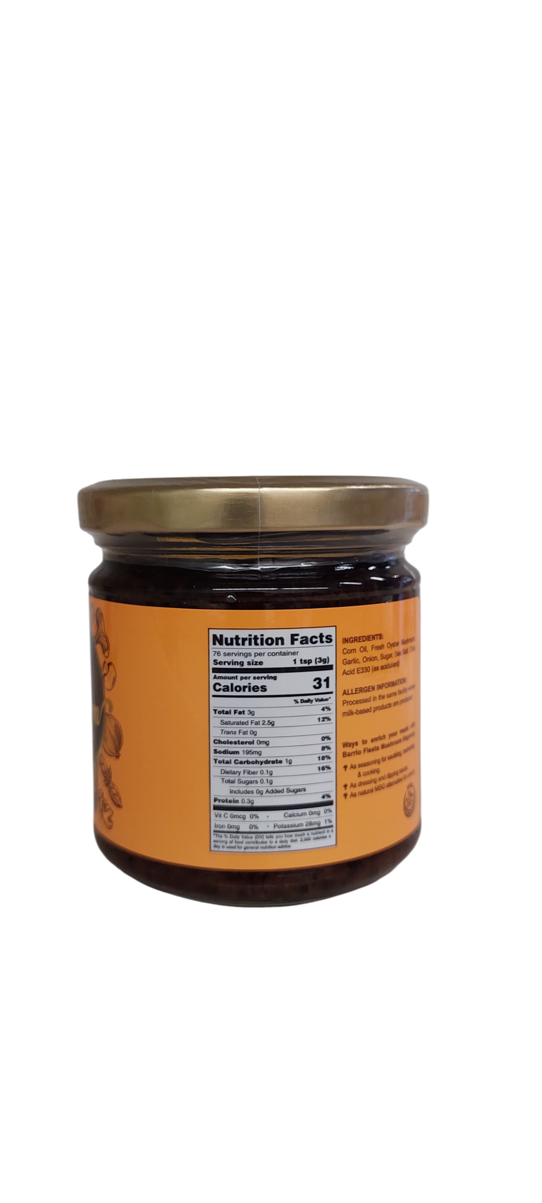 Barrio Fiesta Mushroom Bagoong (Sautéed Mushroom Paste) Sweet 230g