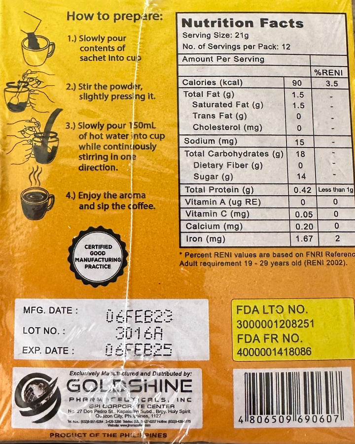 Jimm’s - 7 in 1 Coffee Mix 21 G X 12 Sachets