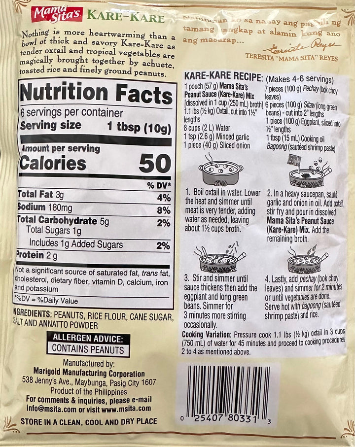 Mama Sita’s - Kare-Kare Peanut Sauce Mix 2.0 OZ