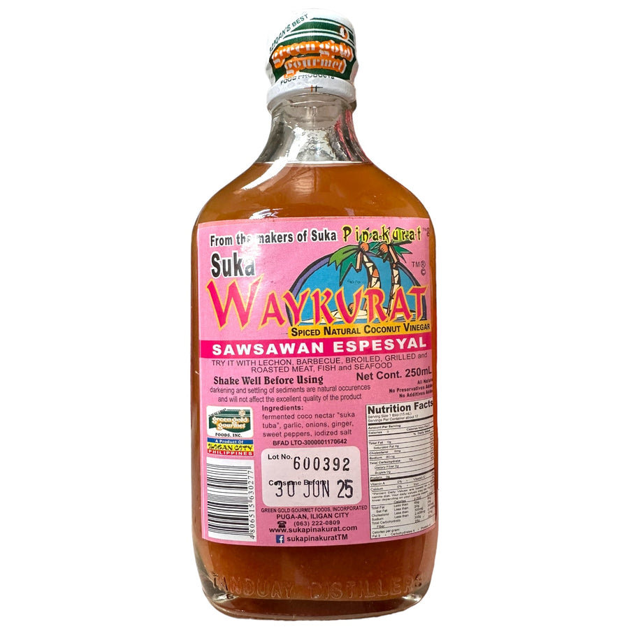 Suka Waykurat Spiced Natural Coconut Vinegar 250 ML