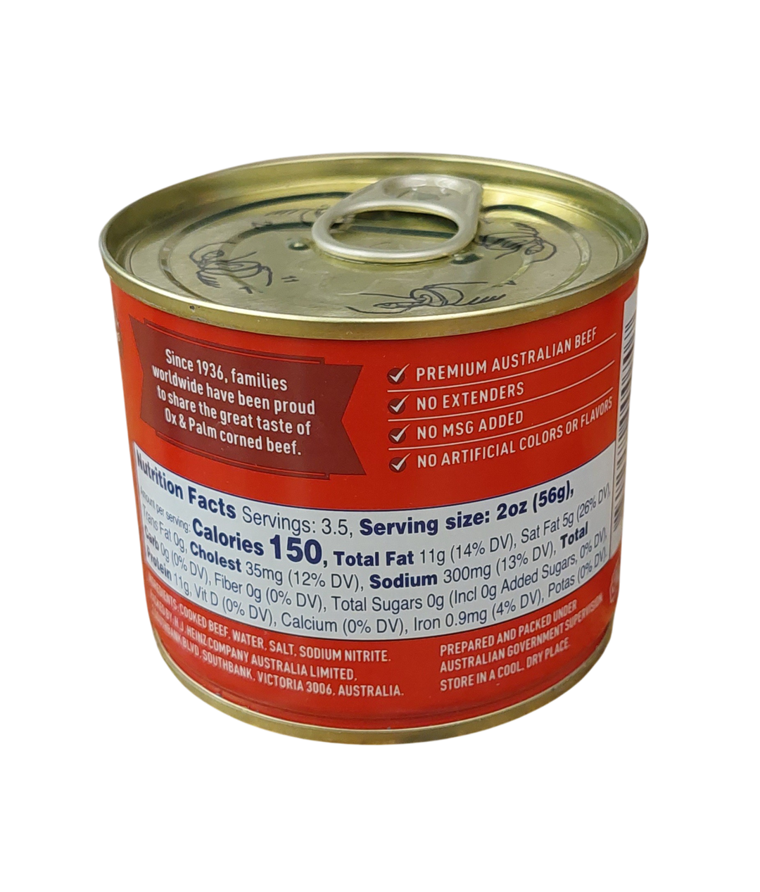 Ox &amp; Palm Corned Beef Original Chunky Style 7oz