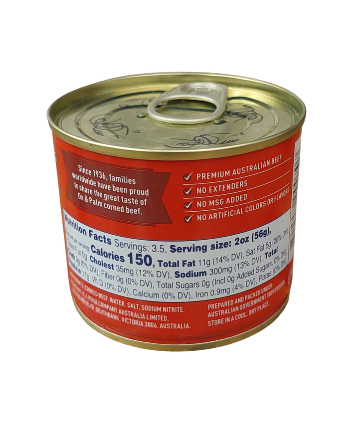 Ox &amp; Palm Corned Beef Original Chunky Style 7oz