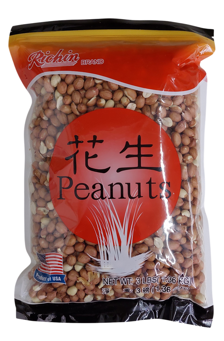 Richin Brand Peanuts with Skin 3 lbs / 1.36kg