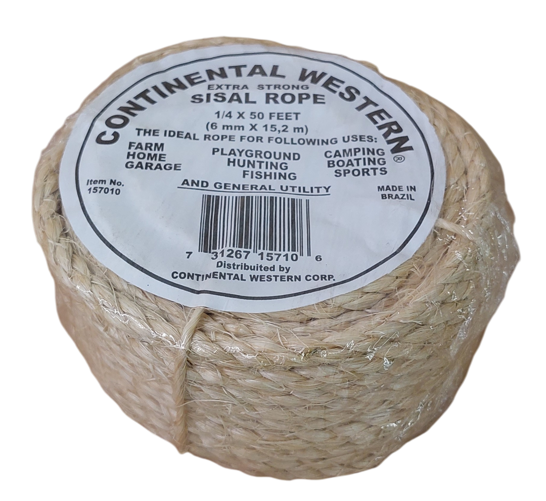 Continental Western brand Sisal Rope 1/4" X 50&