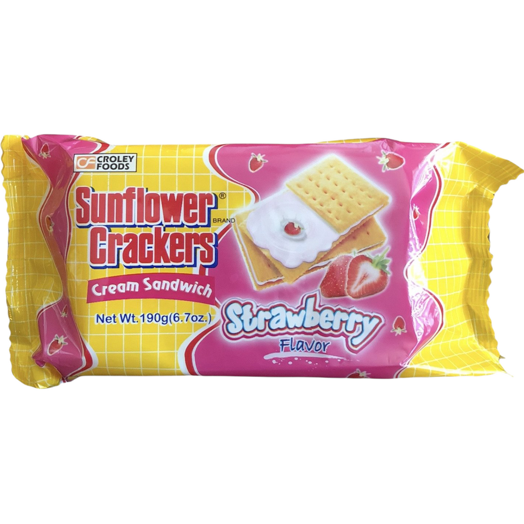 Croley Foods Sunflower Crackers Strawberry Cream Sandwich 190g / 6.7oz