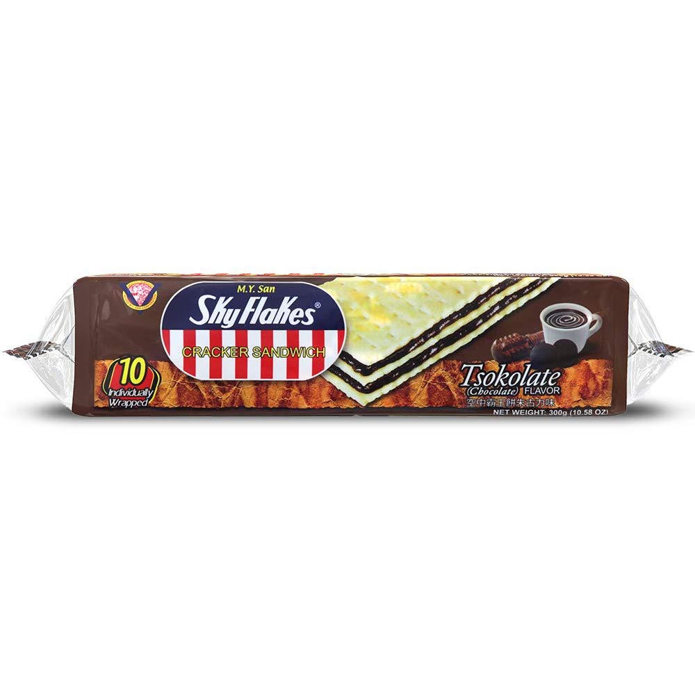 MY San - SkyFlakes Cracker Sandwich Chocolate Flavor 10.58 OZ
