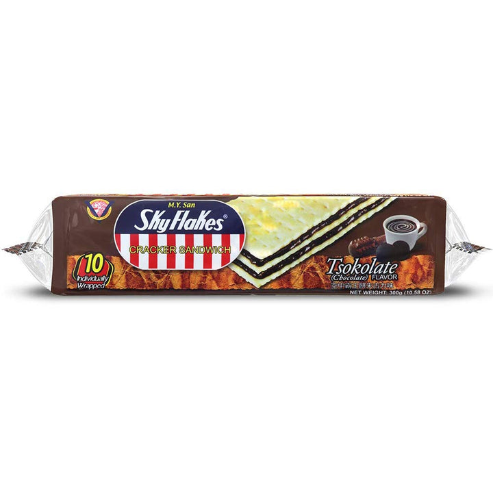 MY San - SkyFlakes Cracker Sandwich Chocolate Flavor 10.58 OZ