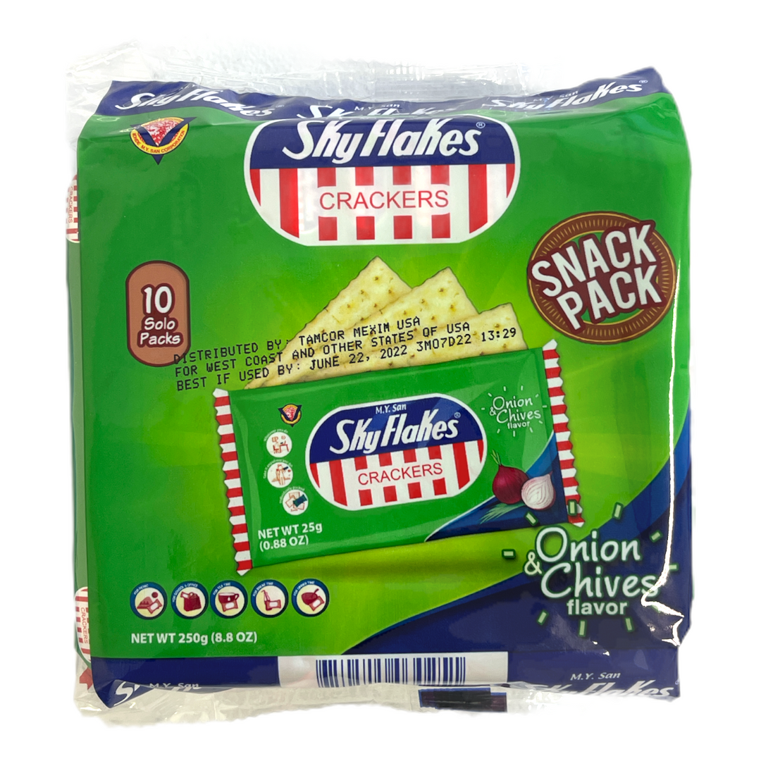 MY San - SkyFlakes Crackers Onion &amp; Chives Flavor 8.8 OZ