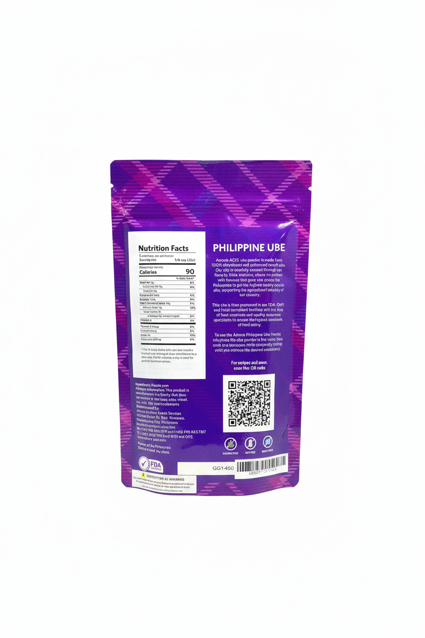 Astoria Philippine Ube Powder back white background